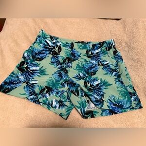 Banana Republic Green and Blue Floral Dress Shorts